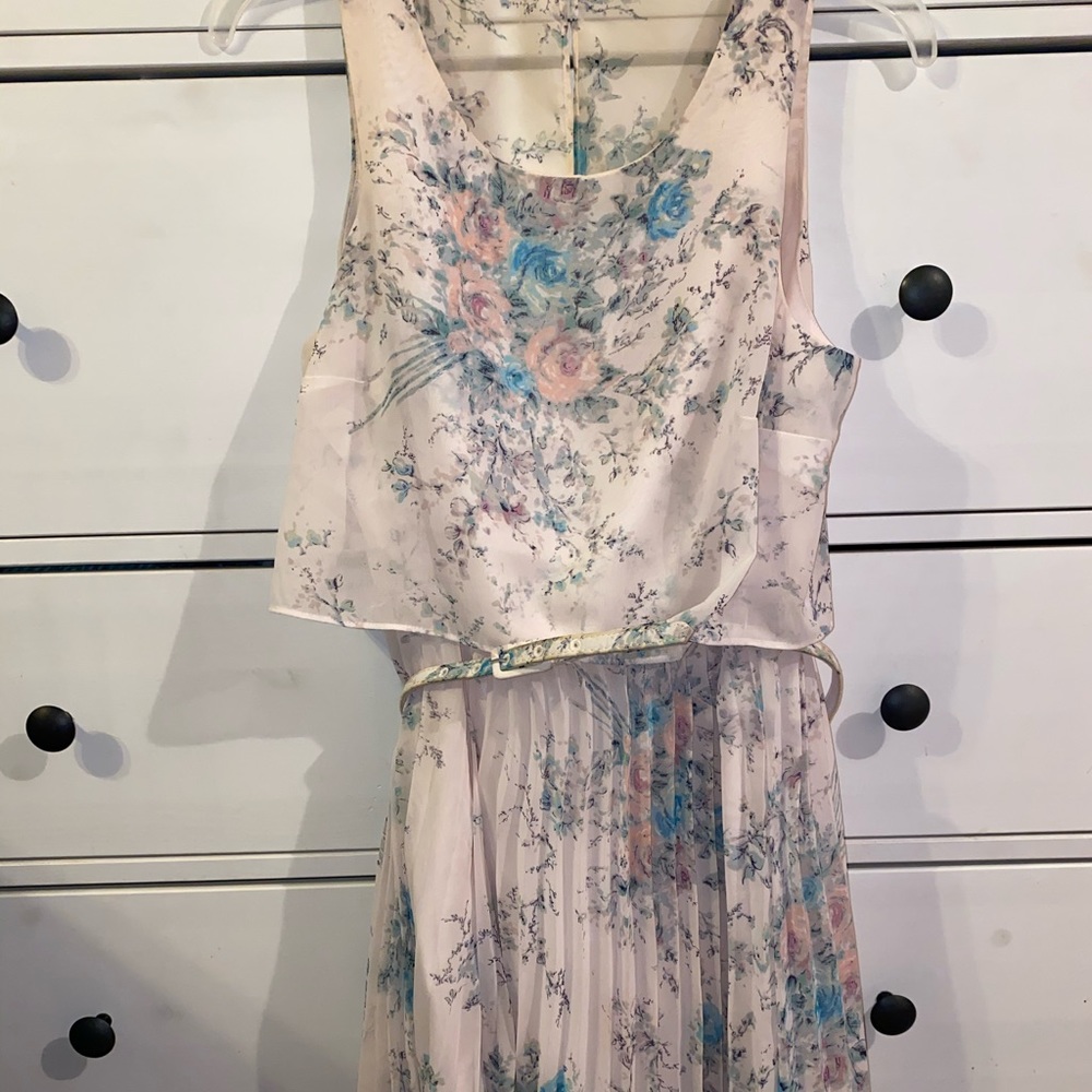 Lauren Conrad floral pleated dress
